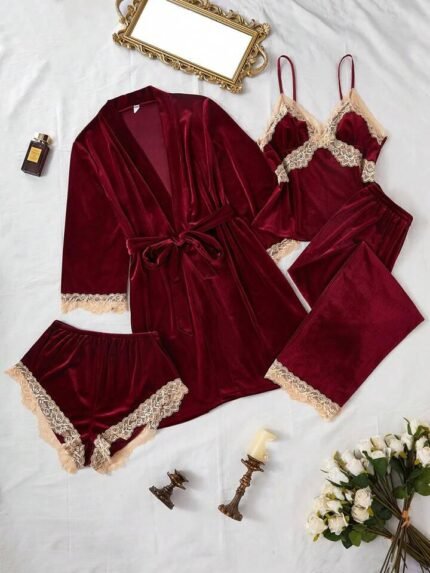 Velvet Pajamas 4Pis
