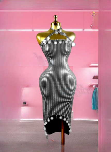 "Disco" Evening Dance Costume - Midi Size - One Size with a Gold Shine