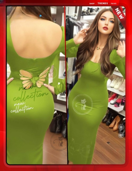 Soft "butter" lingerie dress with a royal butterfly design